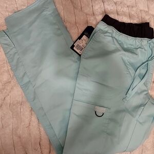 NWT Cherakee Light Blue Cysa Yoga Waistband Scrub Pants WW105